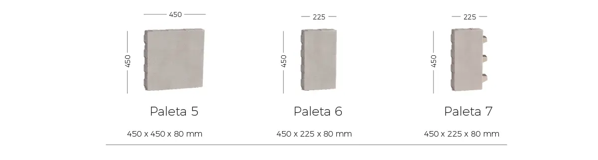 Wymiary kostki brukowej DAKOTA